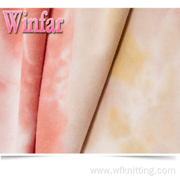 Polyester Spandex Jersey Tie Dye Knit Fabric